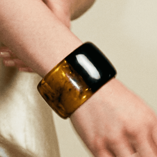 The Bangles Black Resin Cuff - Bracelet