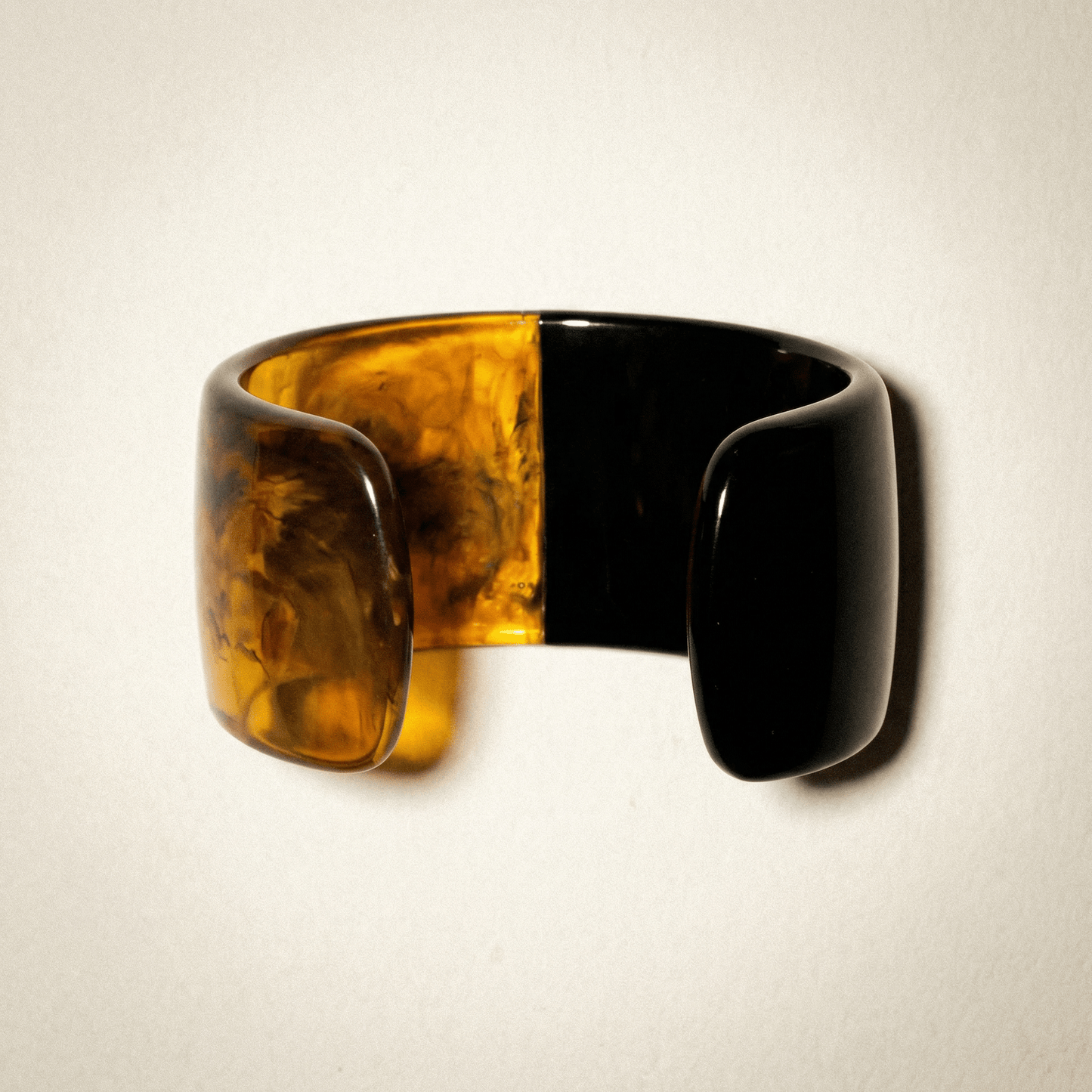 The Bangles Black Resin Cuff - Bracelet