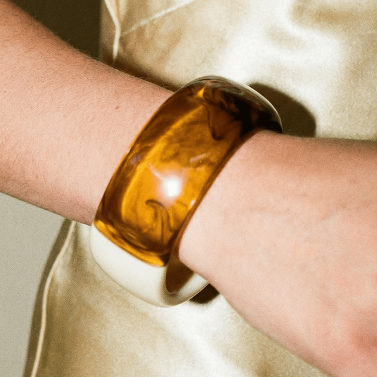 The Bangles Cream Resin Cuff - Bracelet
