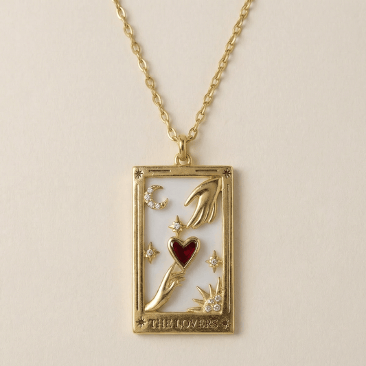 The Lovers Tarot Gold Necklace - Necklace