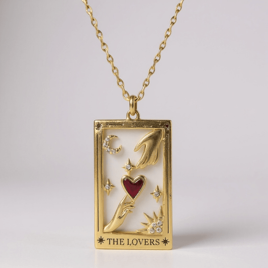 The Lovers Tarot Gold Necklace - Necklace