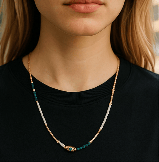 Tiny Dancer Beaded Evil Eye Necklace - 
