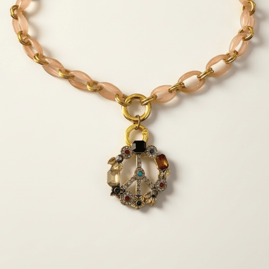 Utopia Champagne and Peace Necklace - 