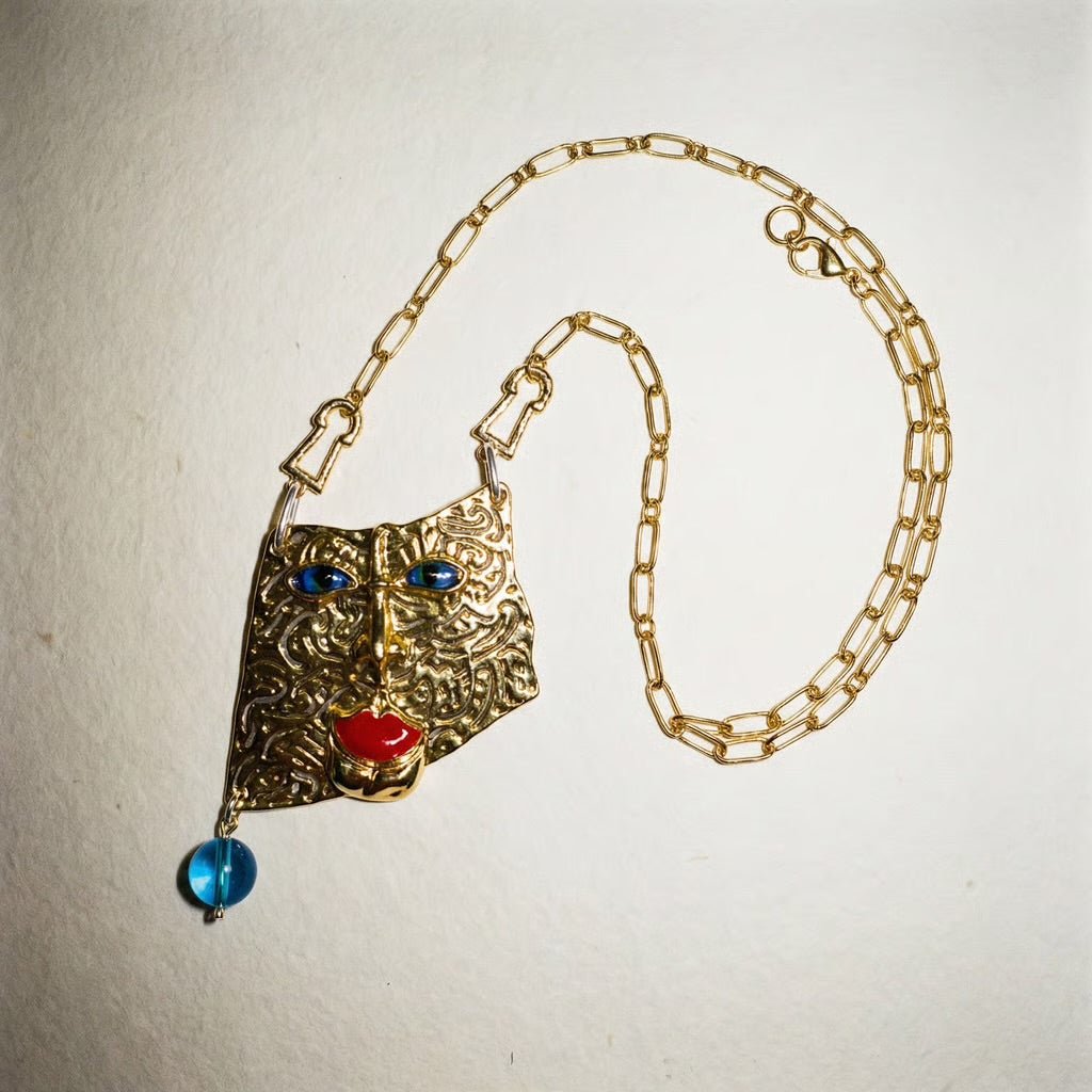 Vintage 1 of 1 Salvador Gold Statement Necklace - 