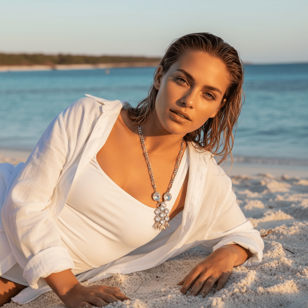 Vintage Bespoke Antique Gold and Sterling Silver Statement Long Necklace - Necklace