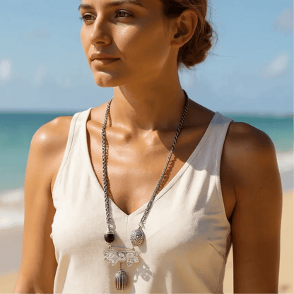Vintage Bespoke Gunmetal Necklace - 