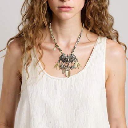 Vintage Bespoke Silver Gold Necklace - Necklace
