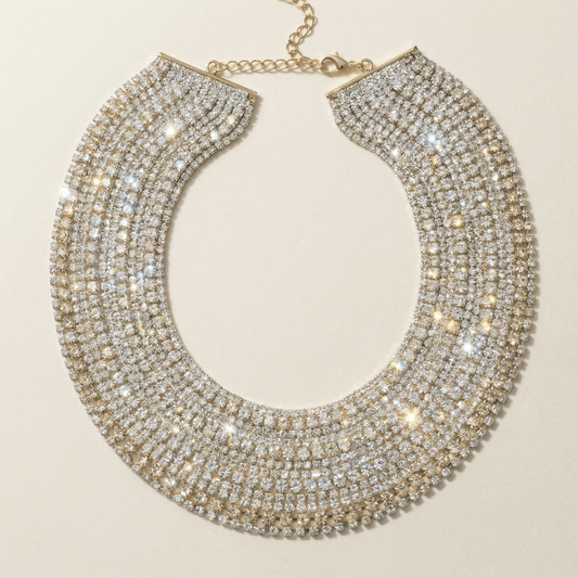 Vogue Diamante Statement Choker - Necklace