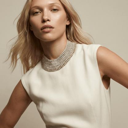 Vogue Diamante Statement Choker - Necklace