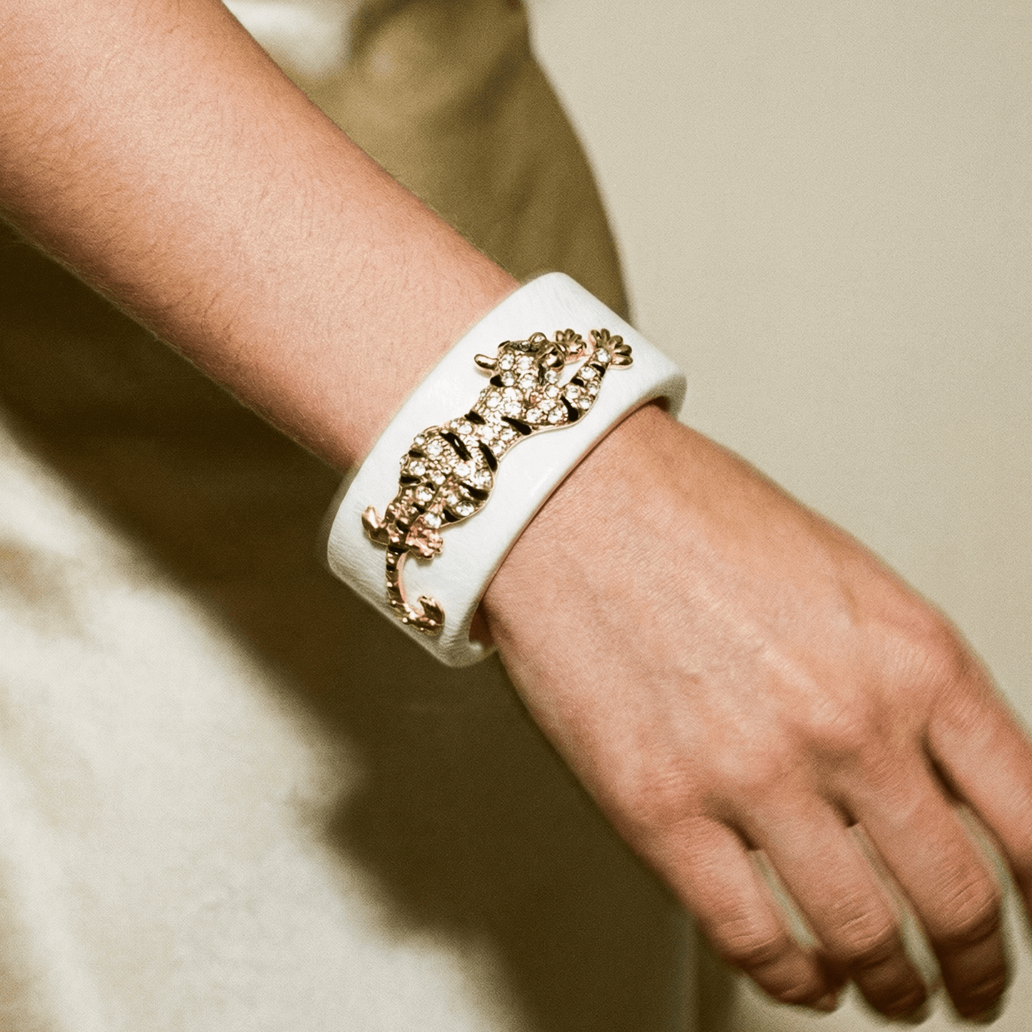 White Resin Animal Cuff - 