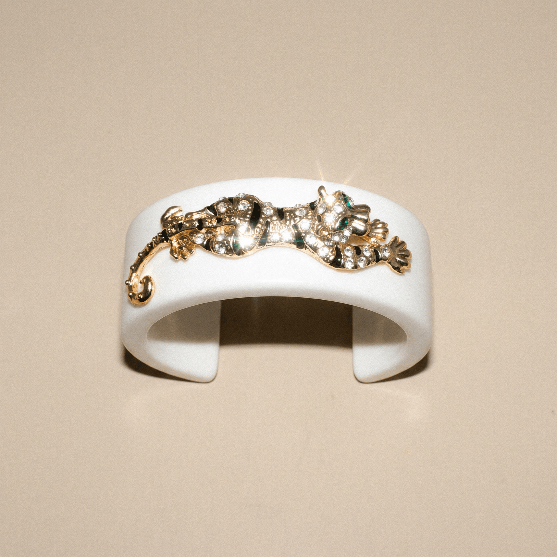 White Resin Animal Cuff - 