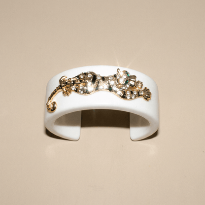 White Resin Animal Cuff - 