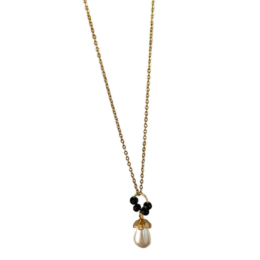 1 of 1 Sweet Pearl Drop Gold Pendant Necklace-