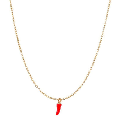 Chilli Gold Necklace-earrings