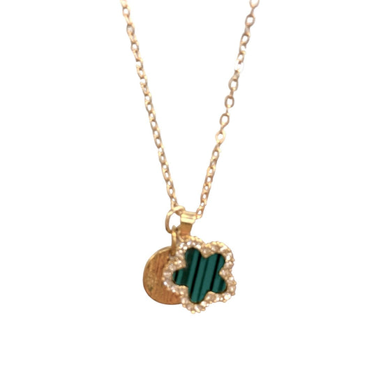 Good Luck Necklace Turquoise and Gold-