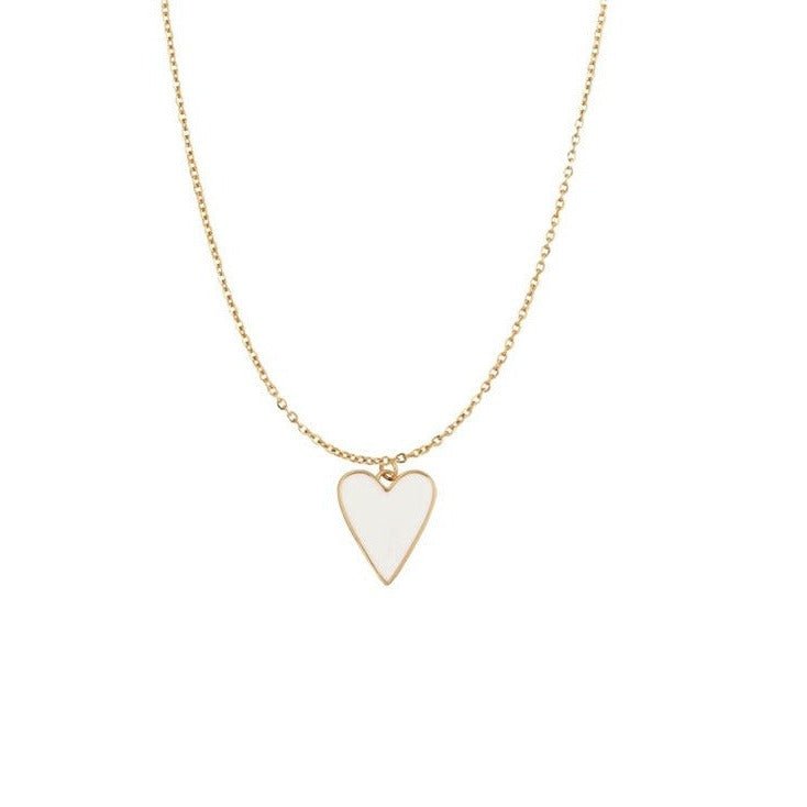 Heart of Glass Black White Necklace (more colours)-