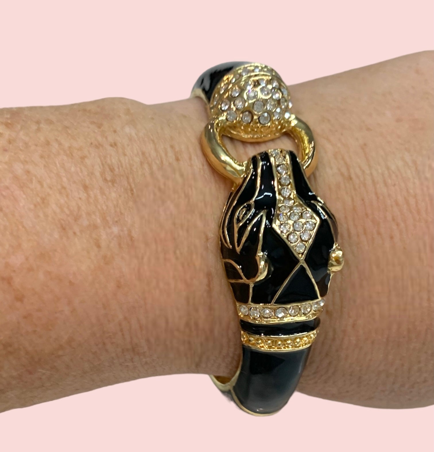 Black and deals gold bracelet women's