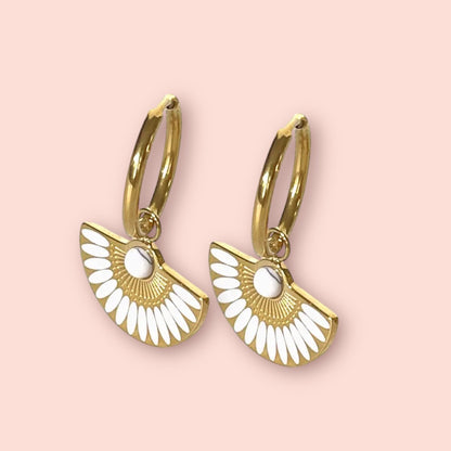 La Bamba Gold and White Earrings PRE-ORDER-