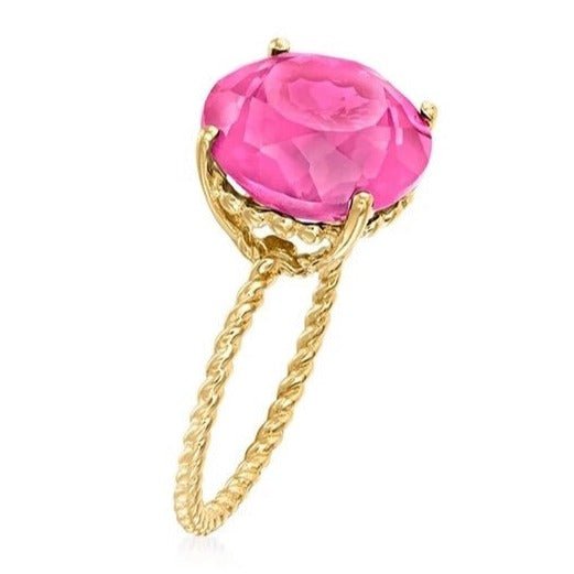 London Calling Plum Ring 18k Gold Plated 925-