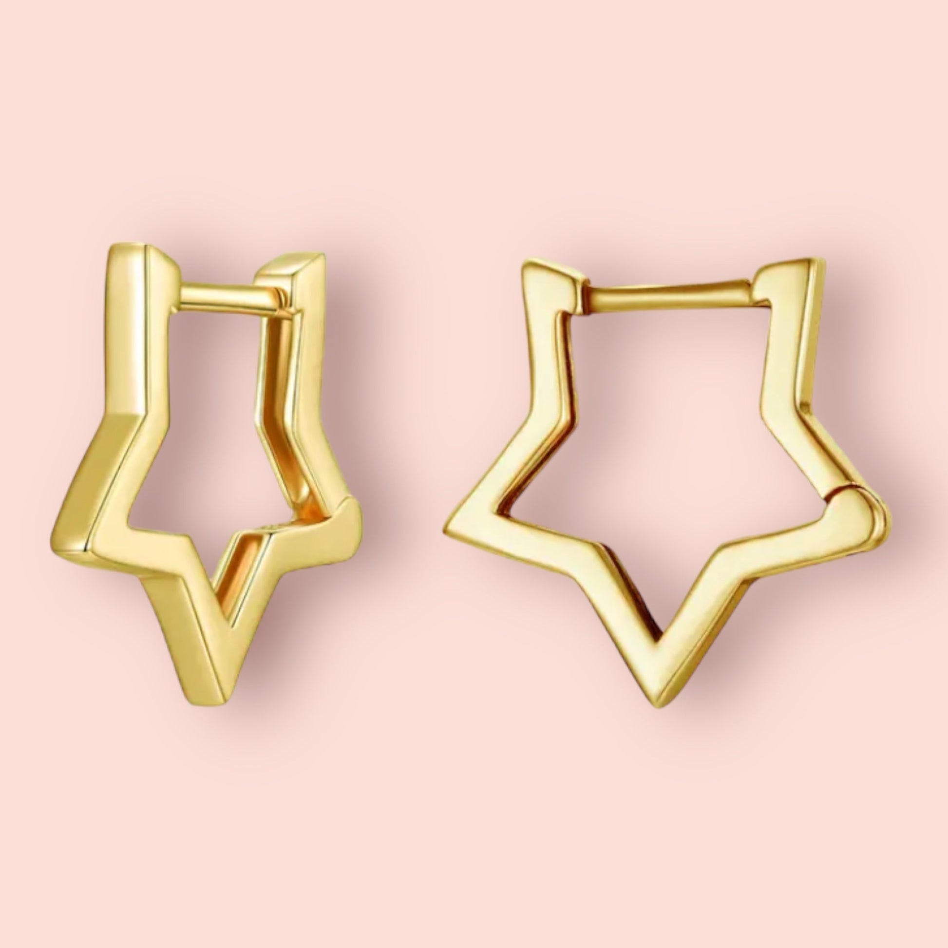 Lucky Star Gold Plated 925 Earrings-