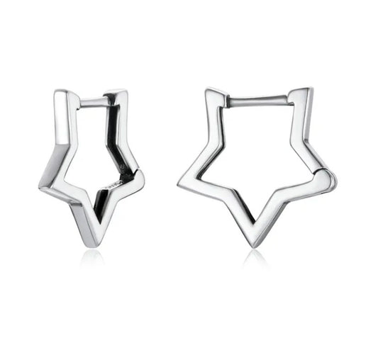 Lucky Star Sterling Silver 925 Earrings-
