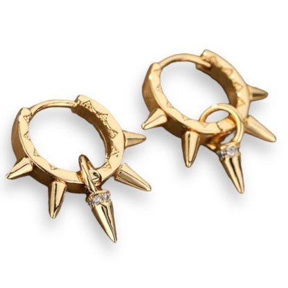 Petite Punk 18k Gold Plated Earrings-