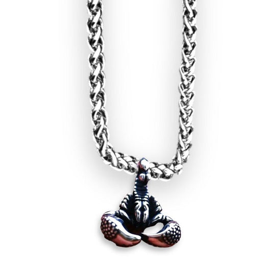 Scorpion’s Sting Silver Necklace-