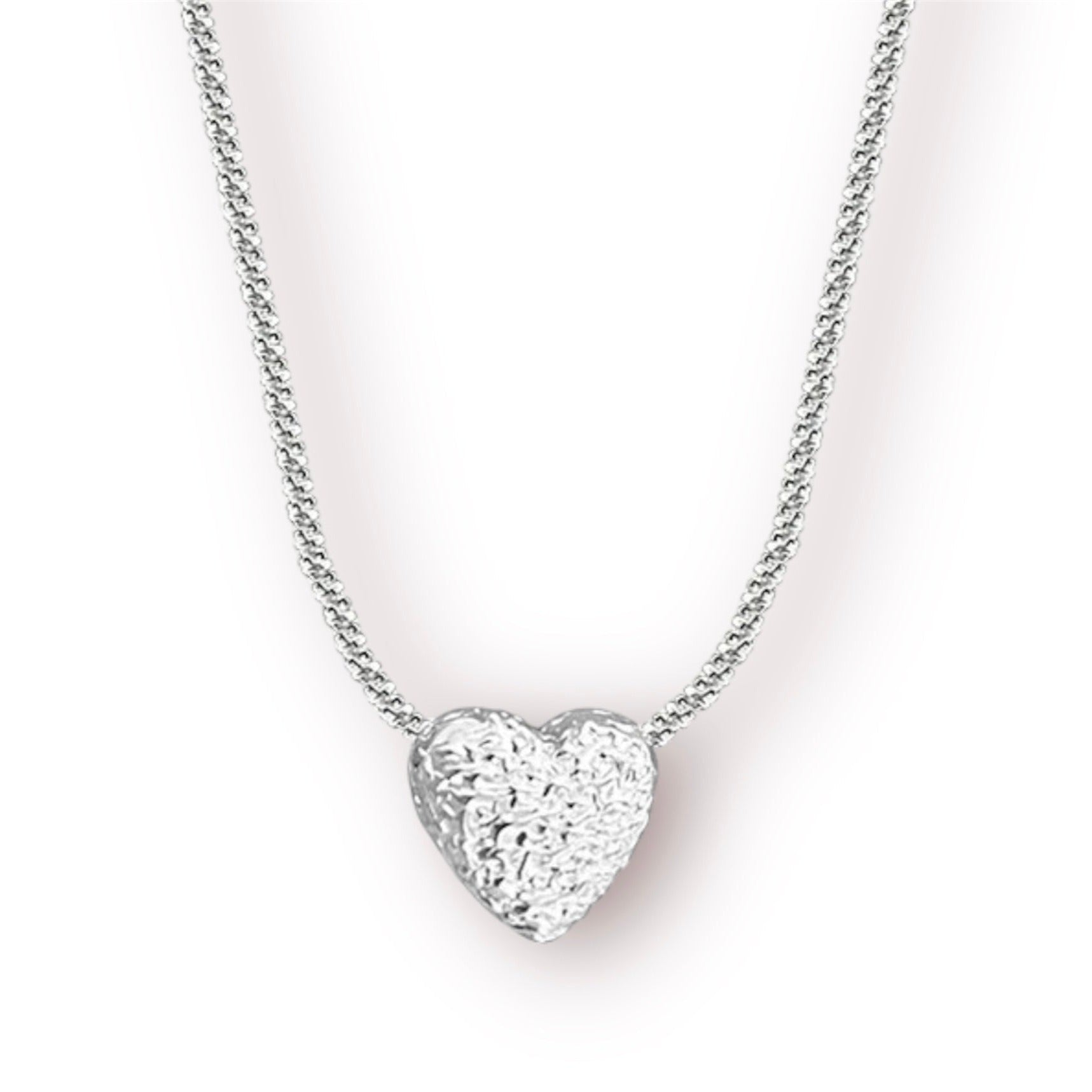 Sterling Silver Heart Necklace-